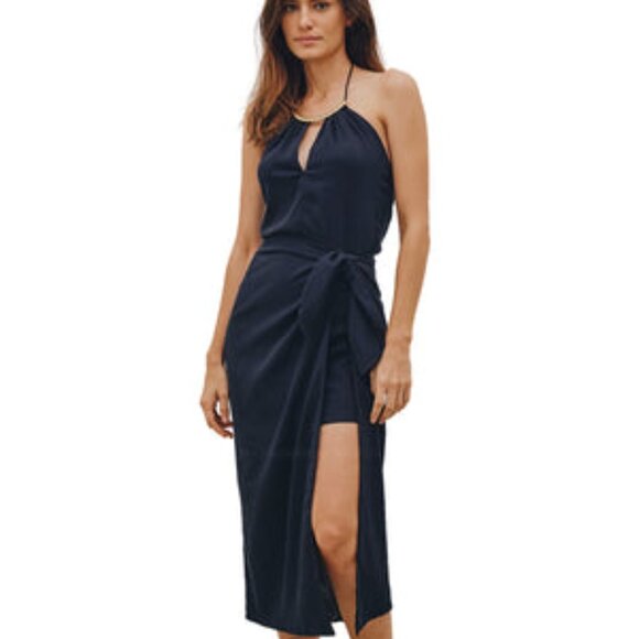 Luna Detail Midi Dress Vix Paula Hermanny NEW WITH TAGS SIZE SMALL - Picture 1 of 4